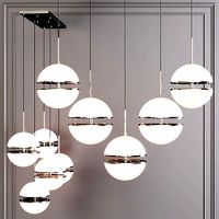 Restoration Hardware HEMISPHERE 5-LIGHT LINEAR CHANDELIER Nickel