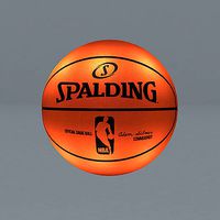 spalding nba basketball low poly game ready 3d model
