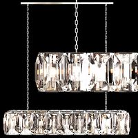 RH HARLOW CRYSTAL RECTANGULAR CHANDELIER 62 Nickel