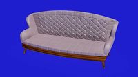 Sofa twisted chesterfield furniture 3D model