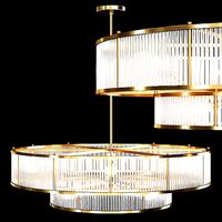 Restoration Hardware MARAIS ROUND CHANDELIER 47 Brass