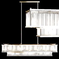 Restoration Hardware MARAIS LINEAR CHANDELIER 48 Nickel