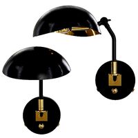 Restoration Hardware CONVESSI SCONCE 10 Black and Brass