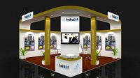 Exhibition stall 6 mtr x 6 mtr 2 sides open 3d model