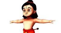 baby hanuman 3d model