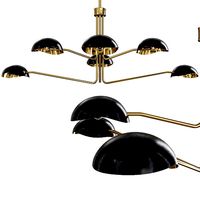 RH CONVESSI CHANDELIER ROUND 60 Black and Brass