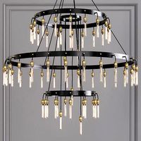 Restoration Hardware AXIS 3-TIER CHANDELIER 72 Black