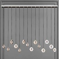 Restoration Hardware ECLATANT LINEAR CHANDELIER 72 Nickel