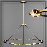 Restoration Hardware ECLATANT ROUND CHANDELIER 60 Brass