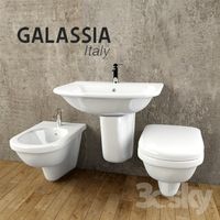 Galassia PIUMA bidet, toilet and sink