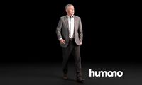 Humano Elegant man standing and walking 0415