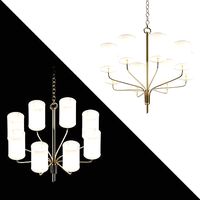 Juniper 8Lt Chandelier Gold Leaf