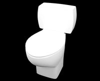 Toilet for bathroom Low-poly 3D model