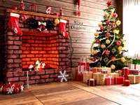 christmas fireplace 3d model