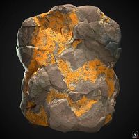 Lichen Covered Rock Materia