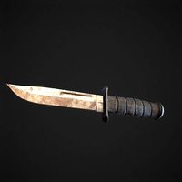 Lowpoly Kabar Knife 3D printable