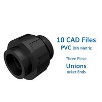 PVC Three Piece Unions - Socket Ends -