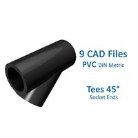 PVC Tees 45 Degrees - Socket Ends -