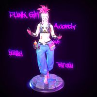 Punk-Clown Girl model