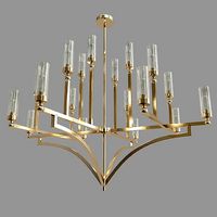 Regan 18 Light Chandelier Capital Gold Clear Seeded Glass