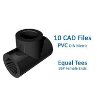 PVC Equal Tees - BSP Female Ends -