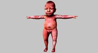 new born baby 3d model