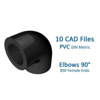 PVC Elbows 90 Degrees - BSP Female Ends -