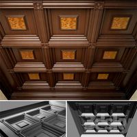 Wooden coffered ceiling in Victorian style