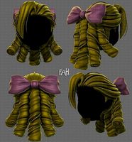 3D Hair style for girl V79