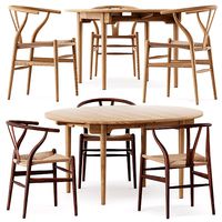 Chair CH24 and Table CH337 by Carl Hansen