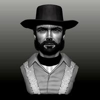 Clint Eastwood bust High poly Zbrush