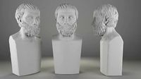 Hi-poly ancient Aristotle bust Greek sculpture 3D print model | 3D