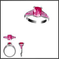 Aquamarine color stone ring computer aided jewellery design | 3D