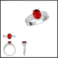 Aquamarine color stone ring jewelry cam | 3D