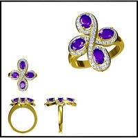 Affordable Color stonerings cad Color stonering | 3D