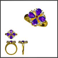 Affordable Color stonerings jewelry cam | 3D