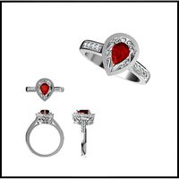 Color stonerings sets 3d cad jewelry design | 3D