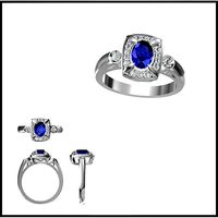 Color stonerings sets 3dm jewelry | 3D