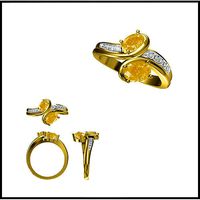 Color stonerings sets cad cam jewelry | 3D