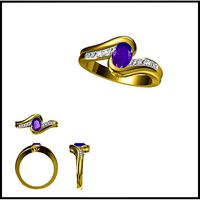 Color stonerings sets cad Color stonering design | 3D