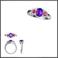 Color stonerings sets cad ring design | 3D