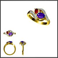 Color stonerings sets jewelcad | 3D