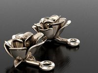 Rose Earring IN SOLID | 3D