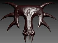 Gothic sleeper skull amulet from remake game high poly model | 3D