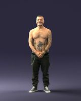 Tatoo man 0831 3D print ready | 3D