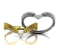 Chevron ring  Nature band design | 3D