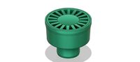 Floor simple Drain trap Round d100 odore block 3d print and cnc | 3D