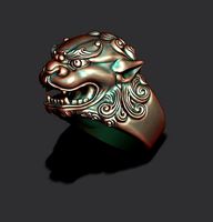 Foo dog lion ring | 3D