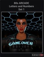 80s ARCADE Letters & Numbers Set1