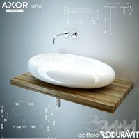 Duravit Ciottolo + Hansgrohe Axor Uno